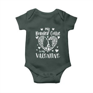 Valentine's Day Baby Onesie My Border Collie Is My Valentine Cute Dog Heart TS09 Print Your Wear