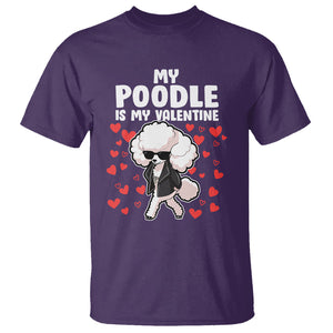 Valentine's Day T Shirt My Poodle Is My Valentine Cute Dog Heart TS09 Purple Printyourwear