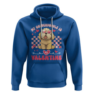 Valentine's Day Hoodie My Goldendoodle Is My Valentine Cute Dog Heart Sunglass TS09 Royal Blue Printyourwear