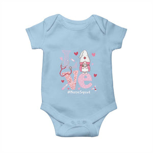 Valentine's Day Baby Onesie LOVE Nurse Squad Cute Gnome TS09 Light Blue Print Your Wear