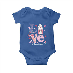 Valentine's Day Baby Onesie LOVE Nurse Squad Cute Gnome TS09 Royal Blue Print Your Wear