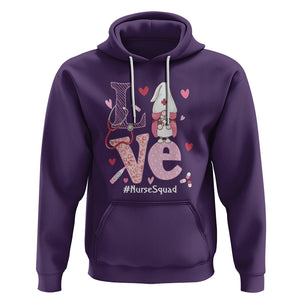 Valentine's Day Hoodie LOVE Nurse Squad Cute Gnome TS09 Purple Printyourwear