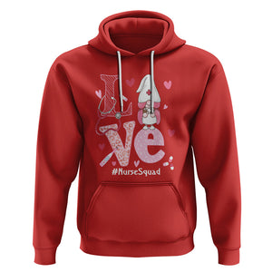 Valentine's Day Hoodie LOVE Nurse Squad Cute Gnome TS09 Red Printyourwear