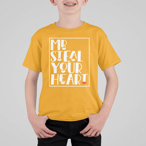 Valentine's Day T Shirt For Kid Mr Steal Your Heart Funny Heart TS09 Gold Printyourwear