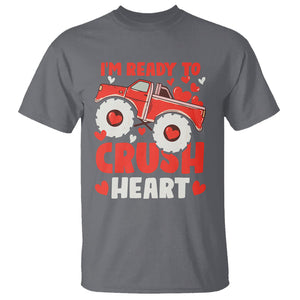 Valentine's Day T Shirt I Ready To Crush Hearts Monster Truck TS09 Charcoal Printyourwear