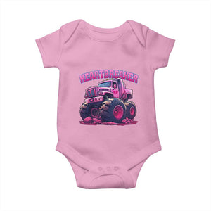 Valentine's Day Baby Onesie Tractor Heartbreaker Monster Truck Funny TS09 Light Pink Print Your Wear