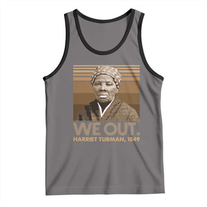 Harriet Tubman Tank Top We Out 1849 Retro Black History TS09 Deep Heather Black Print Your Wear