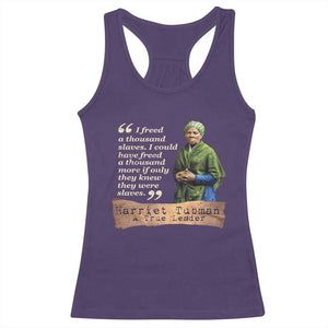 Harriet Tubman Racerback Tank Top If Only They Knew They Were Slaves Black History TS09 Purple Print Your Wear