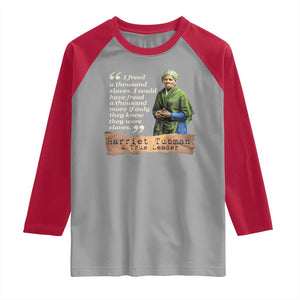 Harriet Tubman Raglan Shirt If Only They Knew They Were Slaves Black History TS09 Sport Gray Red Print Your Wear