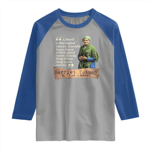 Harriet Tubman Raglan Shirt If Only They Knew They Were Slaves Black History TS09 Sport Gray Royal Print Your Wear