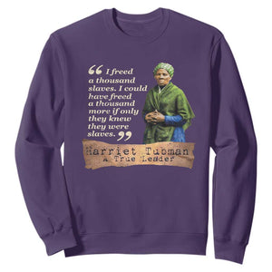 Harriet Tubman Sweatshirt If Only They Knew They Were Slaves Black History TS09 Purple Print Your Wear