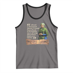 Harriet Tubman Tank Top If Only They Knew They Were Slaves Black History TS09 Deep Heather Black Print Your Wear