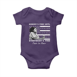 Fannie Lou Hamer Baby Onesie Nobody's Free Until Everybody's Free Black History TS09 Purple Print Your Wear