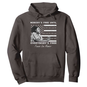 Fannie Lou Hamer Hoodie Nobody's Free Until Everybody's Free Black History TS09 Dark Chocolate Print Your Wear