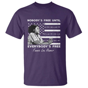 Fannie Lou Hamer T Shirt Nobody's Free Until Everybody's Free Black History TS09 Purple Print Your Wear