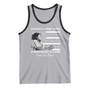 Fannie Lou Hamer Tank Top Nobody's Free Until Everybody's Free Black History TS09 Athletic Heather Black Print Your Wear