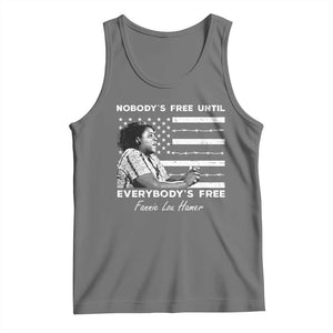 Fannie Lou Hamer Tank Top Nobody's Free Until Everybody's Free Black History TS09 Black Heather Print Your Wear