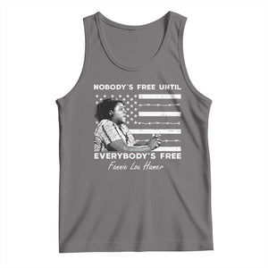 Fannie Lou Hamer Tank Top Nobody's Free Until Everybody's Free Black History TS09 Deep Heather Print Your Wear