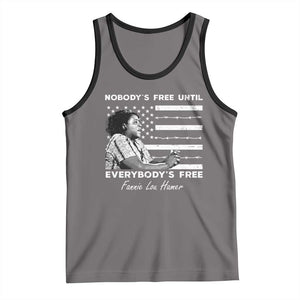 Fannie Lou Hamer Tank Top Nobody's Free Until Everybody's Free Black History TS09 Deep Heather Black Print Your Wear