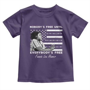 Fannie Lou Hamer Toddler T Shirt Nobody's Free Until Everybody's Free Black History TS09 Purple Print Your Wear