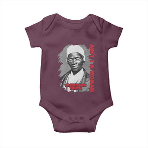 Sojourner Truth Baby Onesie Ain't I A Women Black History TS09 Maroon Print Your Wear