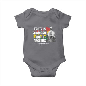 Sojourner Truth Baby Onesie Truth Is Powerful And It Prevails Black History TS09 Charcoal Print Your Wear