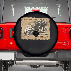 Madam C.J. Walker Spare Tire Cover Self Made No Shade Black History TS09 Black Print Your Wear