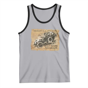 Madam C.J. Walker Tank Top Self Made No Shade Black History TS09 Athletic Heather Black Print Your Wear