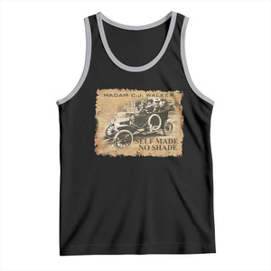 Madam C.J. Walker Tank Top Self Made No Shade Black History TS09 Black Athletic Heather Print Your Wear