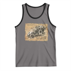 Madam C.J. Walker Tank Top Self Made No Shade Black History TS09 Deep Heather Black Print Your Wear