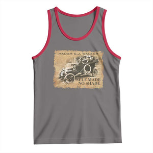 Madam C.J. Walker Tank Top Self Made No Shade Black History TS09 Deep Heather Red Print Your Wear