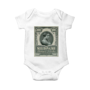 Madam C.J. Walker Baby Onesie Millionaire Black Women Pride TS09 White Print Your Wear
