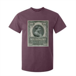 Madam C.J. Walker T Shirt For Kid Millionaire Black Women Pride TS09 Maroon Print Your Wear