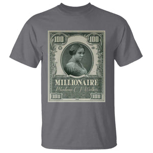 Madam C.J. Walker T Shirt Millionaire Black Women Pride TS09 Charcoal Print Your Wear