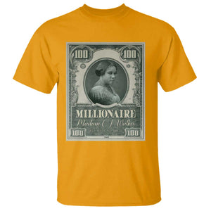 Madam C.J. Walker T Shirt Millionaire Black Women Pride TS09 Gold Print Your Wear
