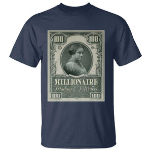 Madam C.J. Walker T Shirt Millionaire Black Women Pride TS09 Navy Print Your Wear