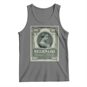 Madam C.J. Walker Tank Top Millionaire Black Women Pride TS09 Black Heather Print Your Wear