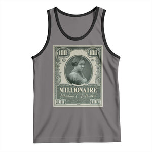 Madam C.J. Walker Tank Top Millionaire Black Women Pride TS09 Deep Heather Black Print Your Wear