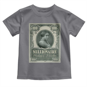 Madam C.J. Walker Toddler T Shirt Millionaire Black Women Pride TS09 Charcoal Print Your Wear