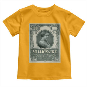 Madam C.J. Walker Toddler T Shirt Millionaire Black Women Pride TS09 Gold Print Your Wear