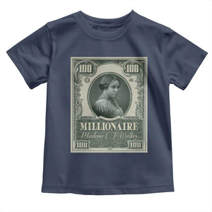 Madam C.J. Walker Toddler T Shirt Millionaire Black Women Pride TS09 Navy Print Your Wear
