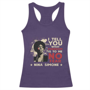 Nina Simone Racerback Tank Top I Tell You What Freedom Is To Me No Fear TS09 Purple Print Your Wear