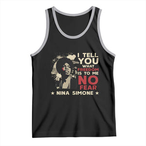 Nina Simone Tank Top I Tell You What Freedom Is To Me No Fear TS09 Black Athletic Heather Print Your Wear