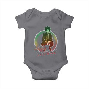 Nina Simone Baby Onesie Black Women History Pride TS09 Charcoal Print Your Wear