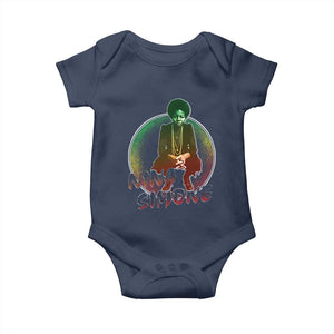 Nina Simone Baby Onesie Black Women History Pride TS09 Navy Print Your Wear