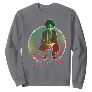 Nina Simone Sweatshirt Black Women History Pride TS09 Charcoal Print Your Wear