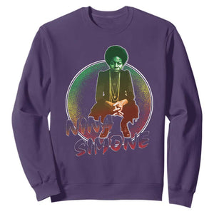 Nina Simone Sweatshirt Black Women History Pride TS09 Purple Print Your Wear