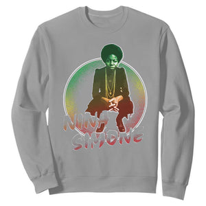 Nina Simone Sweatshirt Black Women History Pride TS09 Sport Gray Print Your Wear