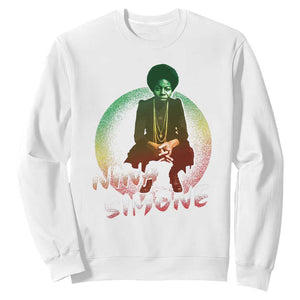 Nina Simone Sweatshirt Black Women History Pride TS09 White Print Your Wear