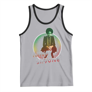 Nina Simone Tank Top Black Women History Pride TS09 Athletic Heather Black Print Your Wear